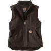 Carhartt Women's Relaxed Fit Washed Duck Sherpa-Lined Mock Neck Vest