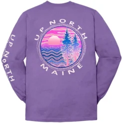 Lakeshirts Women's Blue 84 Maine Up North Long-Sleeve T-Shirt