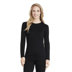 Cuddl Duds Women's Softwear Crew Neck Long-Sleeve Baselayer Top