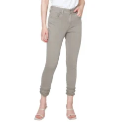 Charlie B Women's Frayed Hem Cropped Twill Pant