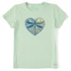 Life Is Good Women's Dragonfly Heart Crusher-Lite Short-Sleeve Shirt