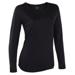 Terramar Women's 1.0 Thermasilk Pointelle Scoop Neck Baselayer Shirt