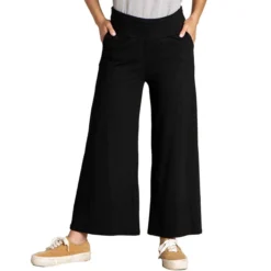 Toad&Co Women's Chaka Wide Leg Pant 6 Toad&Co Women's Chaka Wide Leg Pant -Outlet Cladique Store ToadCo T1441011 Black1