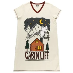 Lazy One Women's Cabin Life V-Neck Nightshirt