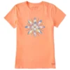 Life Is Good Women's Floral Kayak Airbrush Crusher-LITE Short-Sleeve Shirt