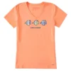 Life Is Good Women's Three Colorful Fish Crusher Vee Short-Sleeve Shirt