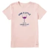 Life Is Good Women's Wine A Little, Laugh A Lot Crusher Short-Sleeve Shirt