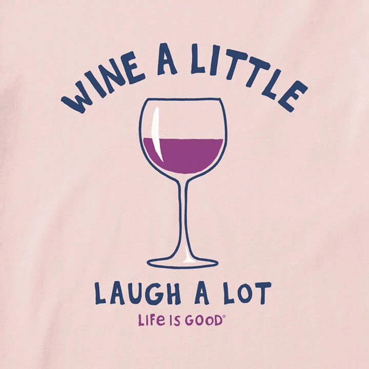 Life Is Good Women's Wine A Little, Laugh A Lot Crusher Short-Sleeve Shirt - Image 2